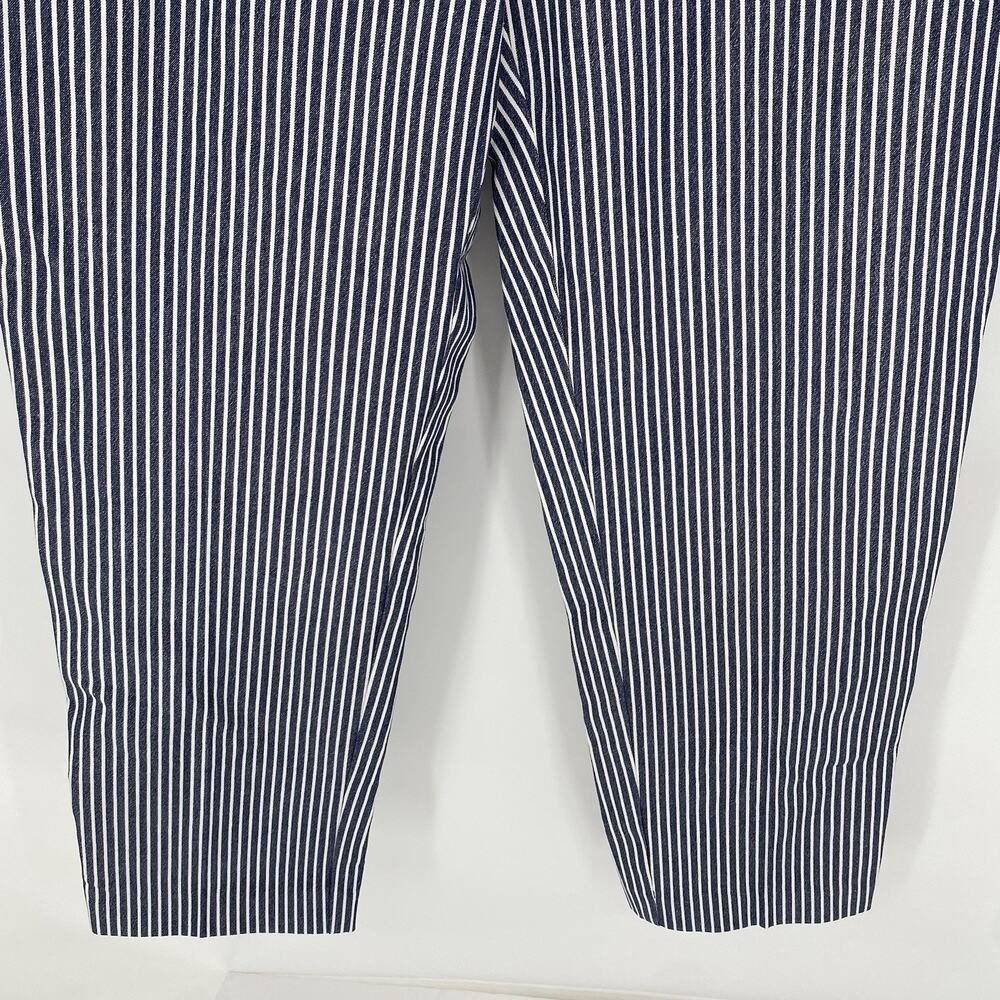 Loft The Riviera Slim Pin Striped Button Front Slacks Pants Women's Size 8 - Picture 4 of 10